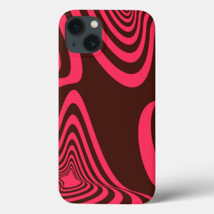 Roze, optische, trendy, koele abstracte geometrisc Case-Mate iPhone case