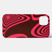 Roze, optische, trendy, koele abstracte geometrisc Case-Mate iPhone case (Achterkant (horizontaal))