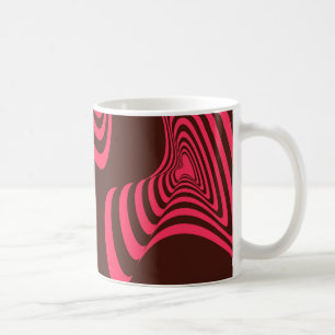 Roze, optische, trendy, koele abstracte geometrisc koffiemok