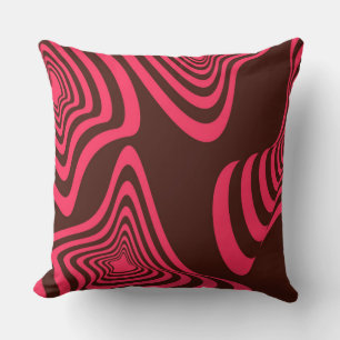 Roze, optische, trendy, koele abstracte geometrisc kussen