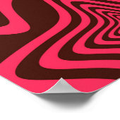 Roze, optische, trendy, koele abstracte geometrisc poster (Hoek)