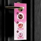 Roze Opvallend Donut Bakkerij Winkel Zoete Treats Deurhanger