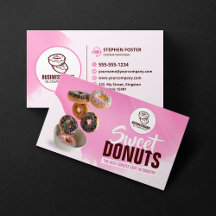 Roze Opvallend Donut Bakkerij Winkel Zoete Treats