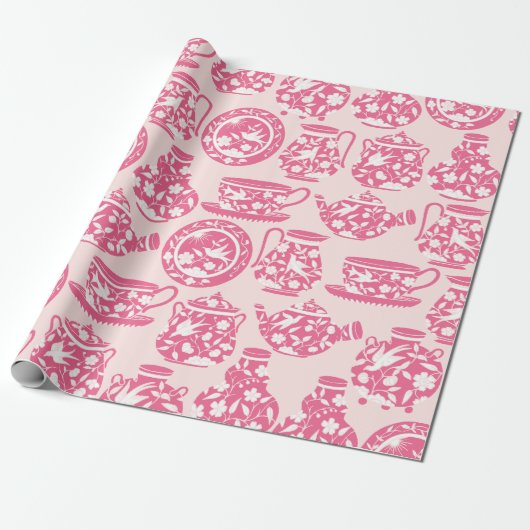 Roze opvulpapier cadeaupapier (Uitgerold)