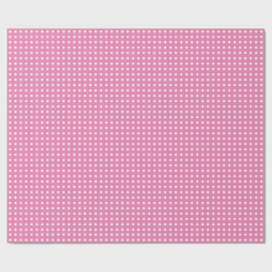 Roze opvulpapier met kleine pooldots cadeaupapier (Vlak)