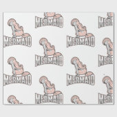 Roze opvulpapier van de partij Mermaid Cadeaupapier (Vlak)