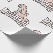 Roze opvulpapier van de partij Mermaid Cadeaupapier (Hoek)