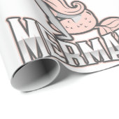 Roze opvulpapier van de partij Mermaid Cadeaupapier (Rol Hoek)