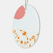 roze & oranje 1276 abstracte kunst keramisch ornament (Links)