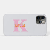 Roze Oranje Aangepaste Kleur Grijs Modern Meisjesa Case-Mate iPhone Case (Achterkant (horizontaal))