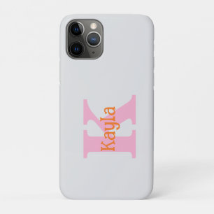 Roze Oranje Aangepaste Kleur Grijs Modern Meisjesa Case-Mate iPhone Case
