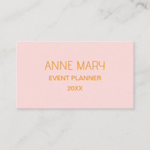 Roze Oranje Aangepaste Kleur Trouw Moderne Trend Visitekaartje
