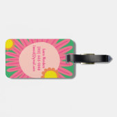 Roze Oranje aanjager GEPERSONALISEERD INITIALEN Bagagelabel (Achterkant horizontaal)