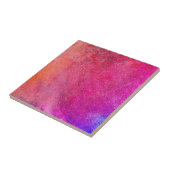 Roze Oranje Abstract Cool Pattern Modern Tegeltje (Zijkant)