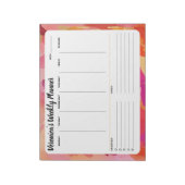 Roze Oranje Abstract wekelijks om lijstblocnote te Notitieblok (Linkerzijde)