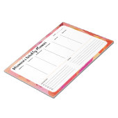 Roze Oranje Abstract wekelijks om lijstblocnote te Notitieblok (Schuin)
