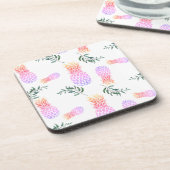 ROZE & ORANJE ANANAS BIER ONDERZETTER (Linkerzijde)