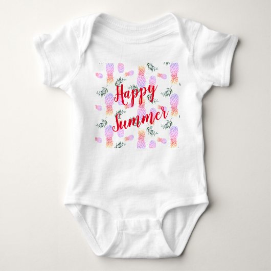 ROZE & ORANJE ANANAS HAPPY SUMMER ROMPER (Voorkant)