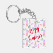 ROZE & ORANJE ANANAS HAPPY SUMMER SLEUTELHANGER (Voorkant Links)