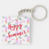 ROZE & ORANJE ANANAS HAPPY SUMMER SLEUTELHANGER (Achterkant)