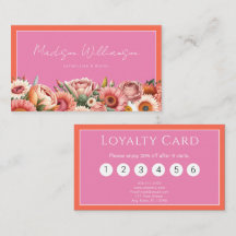 Roze Oranje Aquarel Bloemen Botanisch