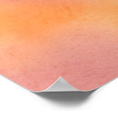 Roze Oranje Aquarel Lotus Poster (Hoek)