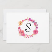 Roze Oranje Aquarel Tuin Save the Dates Kaart (Achterkant)