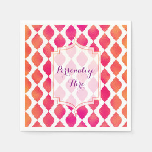 Roze & Oranje Arabische Marokkaanse Glam Party Servet