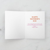 Roze Oranje Beste Moeder Ooit Foto Moederdag Kaart (Binnen)