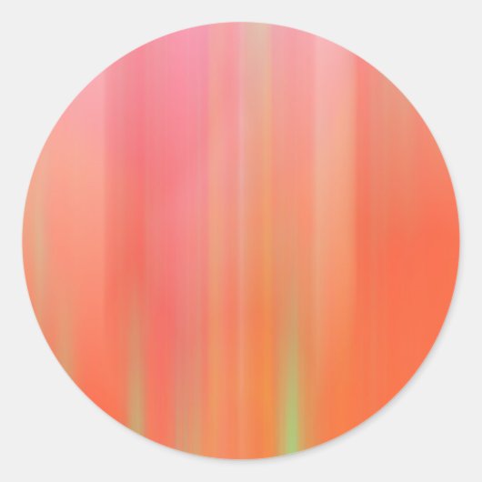 Roze & Oranje bewegingsonscherpte Ronde Sticker (Voorkant)