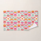 Roze Oranje Blauw Geometrisch Patroon Bad Handdoek (Handdoek)