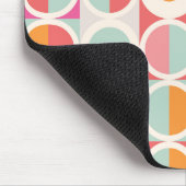 Roze Oranje Blauw Geometrisch Patroon Muismat (Hoek)