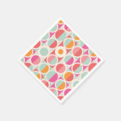 Roze Oranje Blauw Geometrisch Patroon Servet (Hoek)