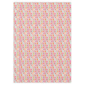 Roze Oranje Blauw Geometrisch Patroon Tafelkleed (Voorkant)