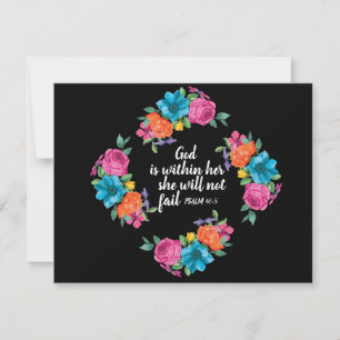 Roze Oranje blauwe Waterverf Bijbelverse Bijbel Notitiekaartje