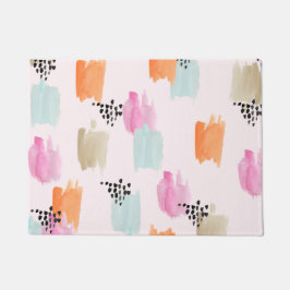 Roze Oranje Blauwgroen penseelklep voor penselen Deurmat