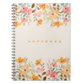 Roze & Oranje Bloemen Esthetiek Notitieboek (Voorkant)