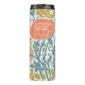 Roze & Oranje bloemen,  grafische kunst Thermosbeker (Achterkant)