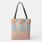 Roze & Oranje bloemen,  grafische kunst Tote Bag (Achterkant)