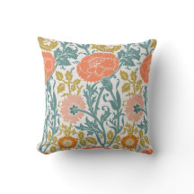 Roze & Oranje Bloemen, Vintage Grafische Kunst