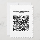 Roze Oranje Bloemig Paars QR Code Roze Bruiloft Kaart (Achterkant)