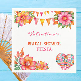 Roze Oranje Bloemrijke Mexicaanse Fiesta Bruidsdou Servet