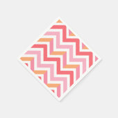 Roze Oranje Chevron Geometric Summer Modern Servet (Hoek)