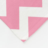 Roze Oranje Chevron Stippen Monogram Blanket Fleece Deken (Hoek)
