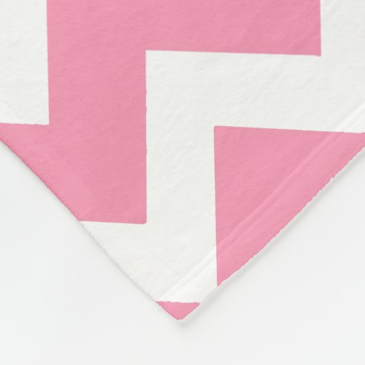 Roze Oranje Chevron Stippen Monogram Blanket Fleece Deken (Hoek)
