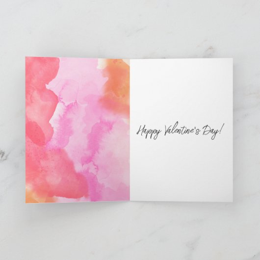 Roze Oranje Chihuahua Valentijnsdag Cadeau Hond Kaart (Binnen)