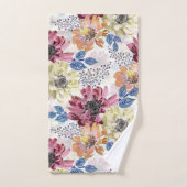  roze oranje chrysanthemum bad handdoek (Handdoek)