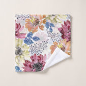  roze oranje chrysanthemum bad handdoek (Wasdoekje)