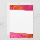 Roze Oranje Daisy Wedding Bridal Shower Kaart (Achterkant)