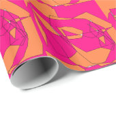 Roze Oranje digitale verf, Kinder kunst Cadeaupapier (Rol Hoek)